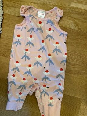 Hanna Andersson Pink Floral One-Piece Romper